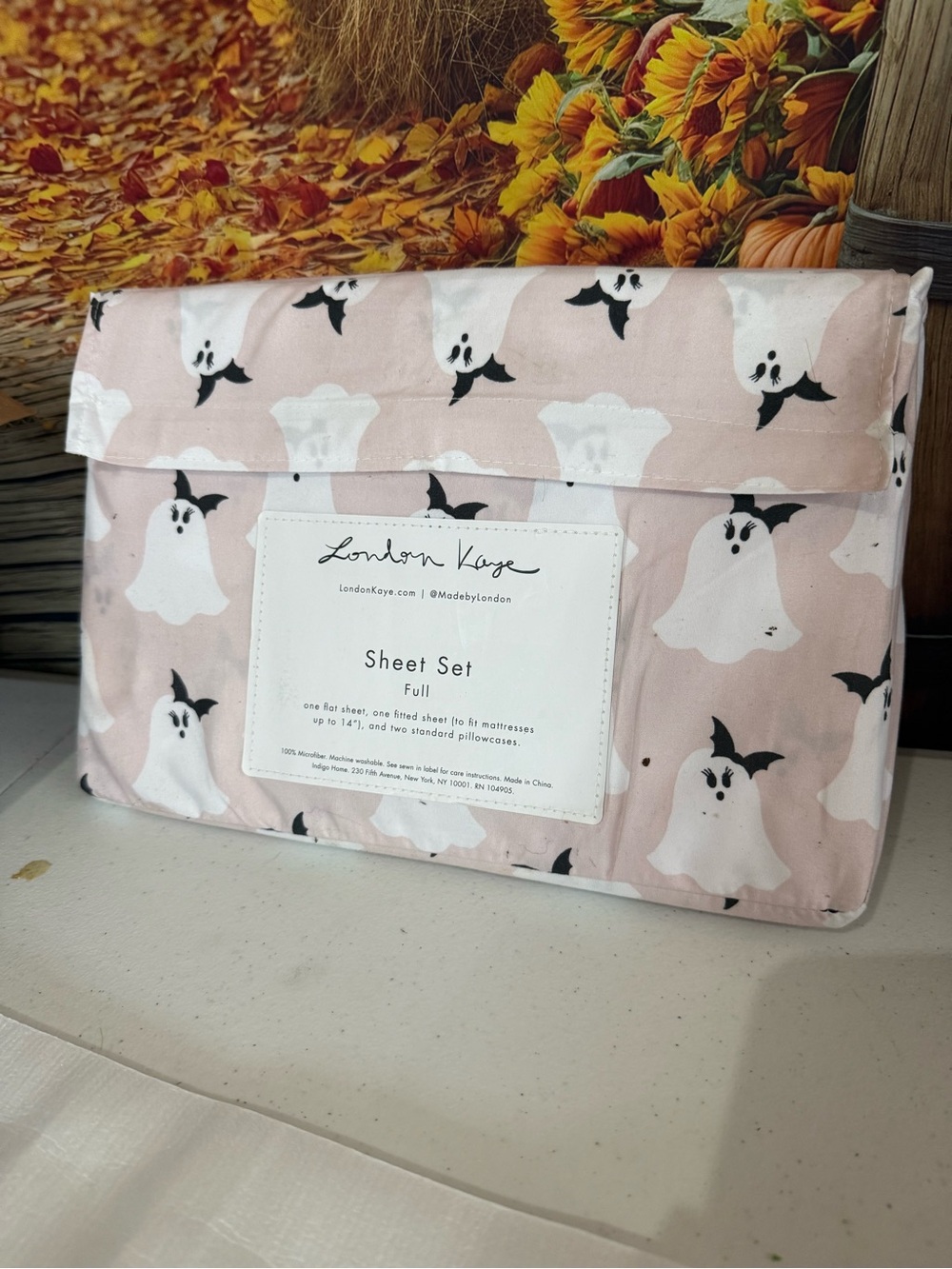 London Kaye Pink Ghost Full Sheet Set - Full